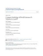 Compact Anthology of World Literature II: Volumes 4, 5, and 6